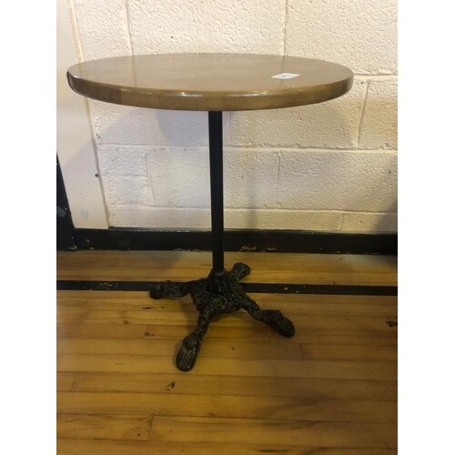 Small proportion circular bar table with cast iron base W 50...