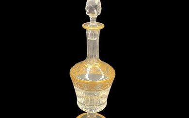 St. Louis Crystal Thistle Gold Decanter