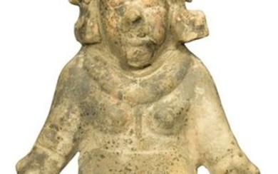 Statuette representing a woman with her arms spread...