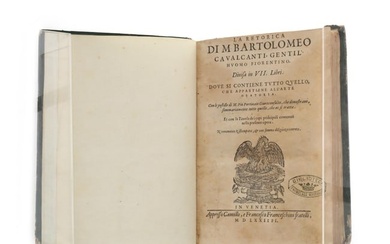The Rhetoric of the Florentine Nobleman Cavalcanti Bartolomeo (1574)