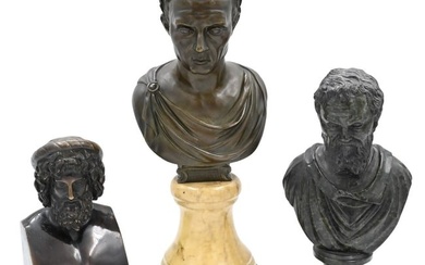 Three Bronze and Marble Busts