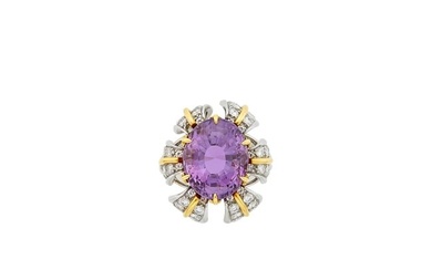 Tiffany & Co., Schlumberger Platinum, Gold, Purple Spinel and Diamond Ring