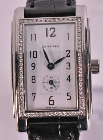 Tiffany & Co Stainless Steel & Diamond Wristwatch