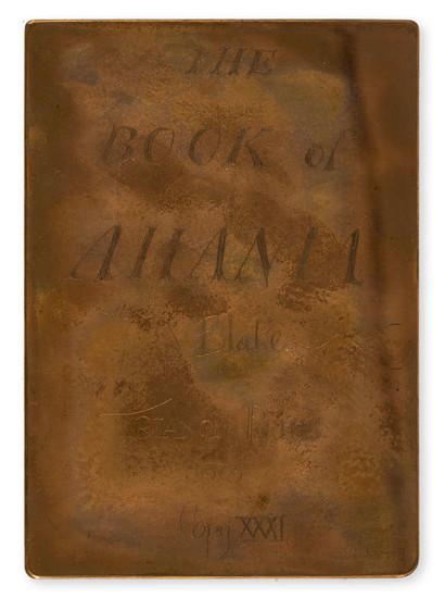 Trianon Press.- Blake (William) The Book of Ahania, one of 32 copies with a set of progressive states, original black morocco, Trianon Press, 1973.