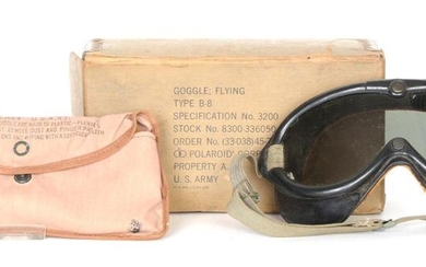 U.S. Goggle Flying goggles, type B-8, and, filters...