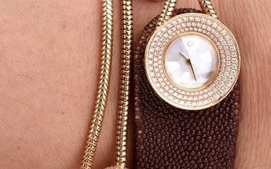 VAN CLEEF & ARPELS Ludo Pampille Diamond Lady's VCA 18k Gold Watch