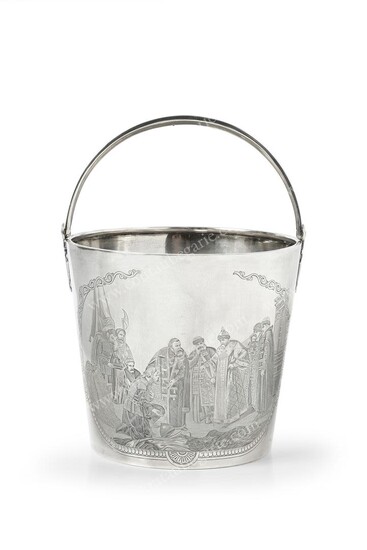 VODKA BOWL IN THE FORM OF A SILVER BASKET....