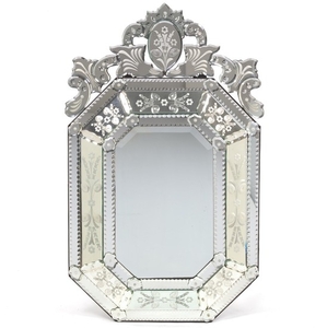 Venetian Style Beveled and Etched Mirror