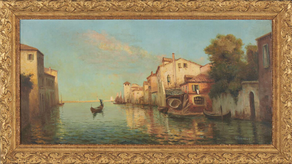 Veneza, Chevalier, óleo s/ tela, D.60,6 x 121cm.