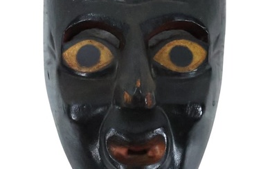 Vintage Hand Carved African Ceremonial Mask 7 in. x 10.5 in.