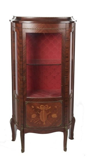 Vintage Mahogany Curio Display Cabinet