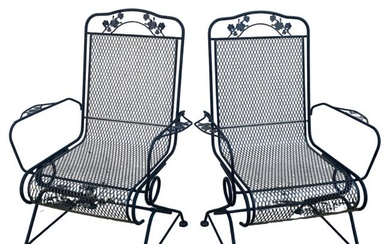 Vintage Outdoor Metal Lounge Chairs
