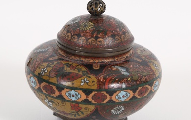 iGavel Auctions: Japanese Cloisonne Covered Jar, ca. 1900 CAC1