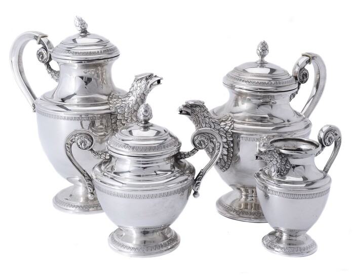 ? An Italian silver four piece tea and coffee service by SIAP