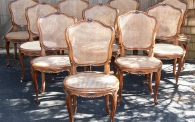 (10) LOUIS XV STYLE SIDE CHAIRS