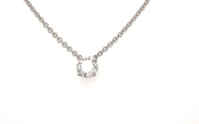 14 kt. Gold, White gold - Necklace - 0.54 ct Diamond