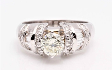 18 kt. White gold - Ring - 0.81 ct Diamond - Diamond