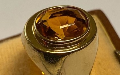 18 kt. Yellow gold - Ring - 5.00 ct Citrine