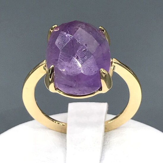 18 kt. Yellow gold - Ring - 9.70 ct Amethyst
