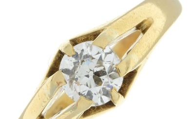 18ct gold diamond single-stone ring