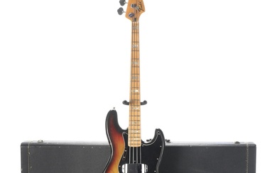 1975 Fender Jazz Bass Electric Bass Guitar With Hardbody Case