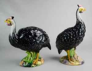 (2) Ceramic Guinea Figures