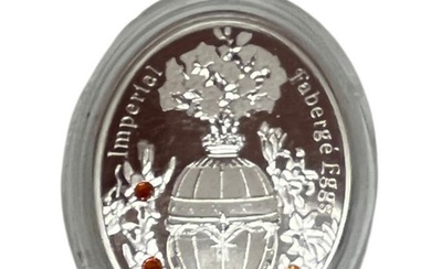 2012 $1 Dollar Elizabeth II Bouquet of Lillies Egg Silver Coin With COA
