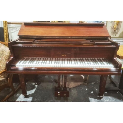 20th century mahogany baby grand piano by Boyd