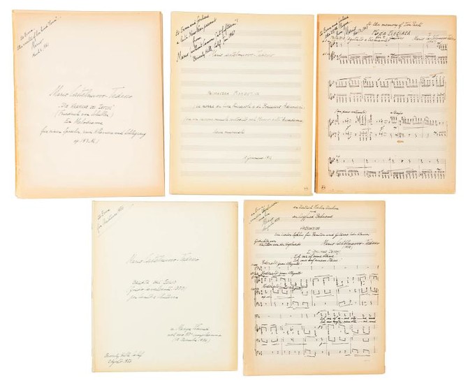 Manuscript sheet music Castelnuovo-Tedesco