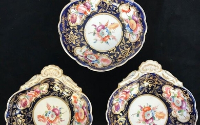 3 1700's Hand Painted Porcelain Bowls