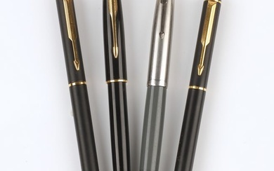 (4) Parker fountain and ballpoint pens