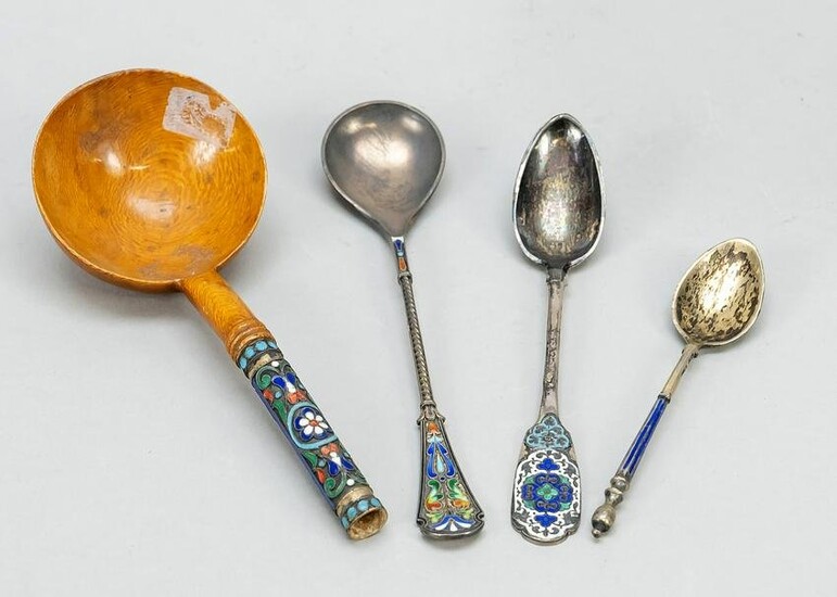 4 spoons, Russia, 19th/20th c.