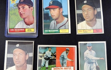 (6) 1961 TOPPS STAR CARDS - YAZ ROOKIE!