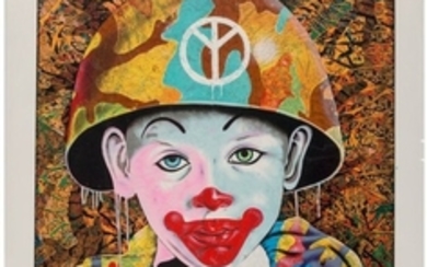 66193: Ron English (American, b. 1959) Clown Camo Boy
