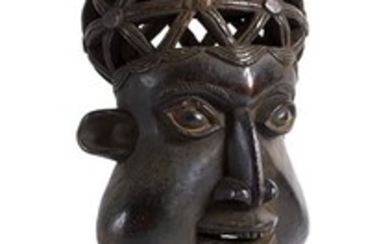 A BAMUN WOODEN MASK FROM CAMEROON 57 cm high