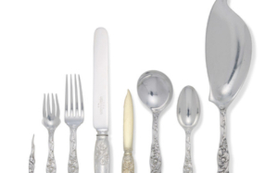 AN EXTENSIVE AMERICAN SILVER AND SILVER-GILT FLATWARE SERVICE, MARK OF TIFFANY & CO., NEW YORK, 20TH CENTURY