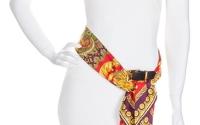 A Gianni Versace Silk Scarf Belt