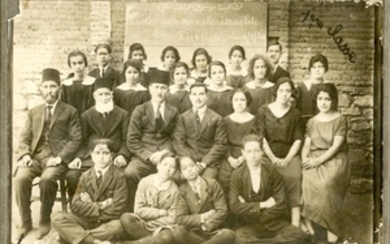 A Jewish school in Egypt / Bukharian family. Two group photographs