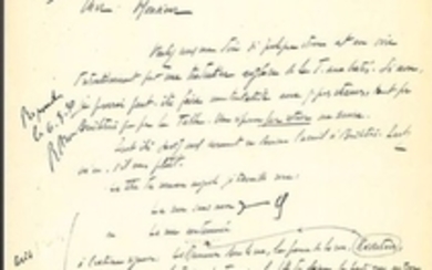 Marcel AYMÉ Lettre autographe signée [à Bernard G…