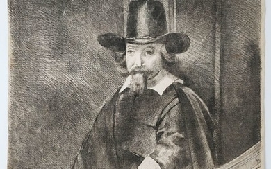 Rembrandt Harmensz. van Rijn 1606 - 1669- Etching EPHRAIM BONUS, JEWISH PHYSICIAN