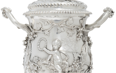 A GEORGE III SILVER CUP AND COVER MARK OF THOMAS...