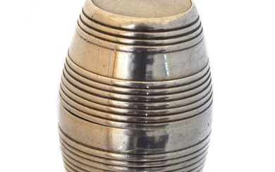 A George III silver barrel nutmeg grater