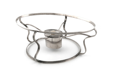A George III silver dish ring and burner