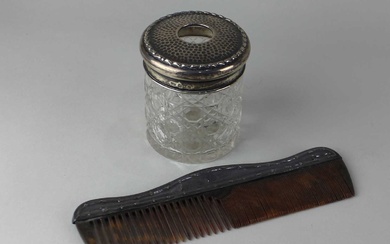 A George V silver mounted comb