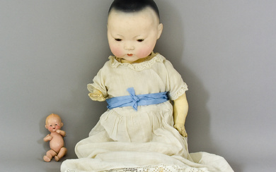 A German Bisque-Headed Oriental Baby Doll, Late 19th/Early 20th Century,...