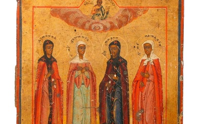 A Greek Icon of Four Saints.