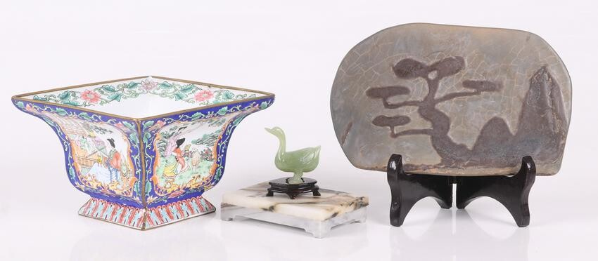 A Group of Chinese Items Including Jade