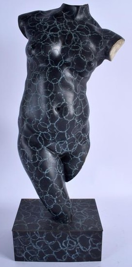 A LARGE ABSTRACT BRONZE SCULPTURE OF A FEMALE. 48 cm