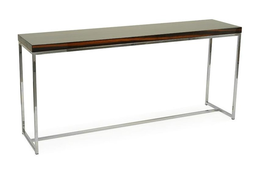 A Lacquered Wood Console Table.