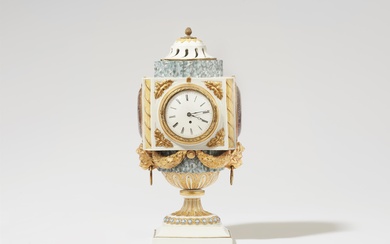 A Meissen porcelain column clock